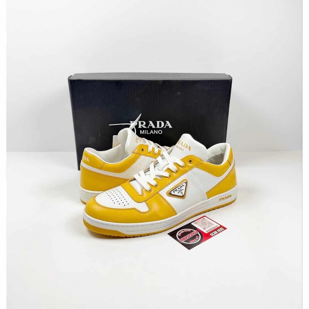 Size 10UK/11US - Prada Downtown Yellow Leather NEW